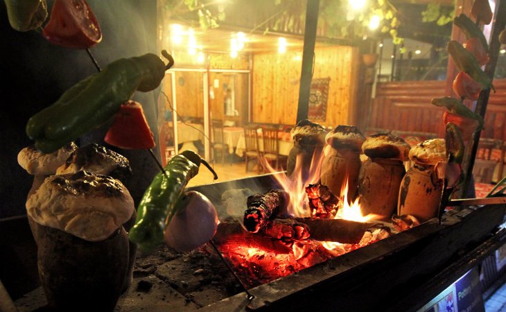 Testi Kebabı Pişirilme anı